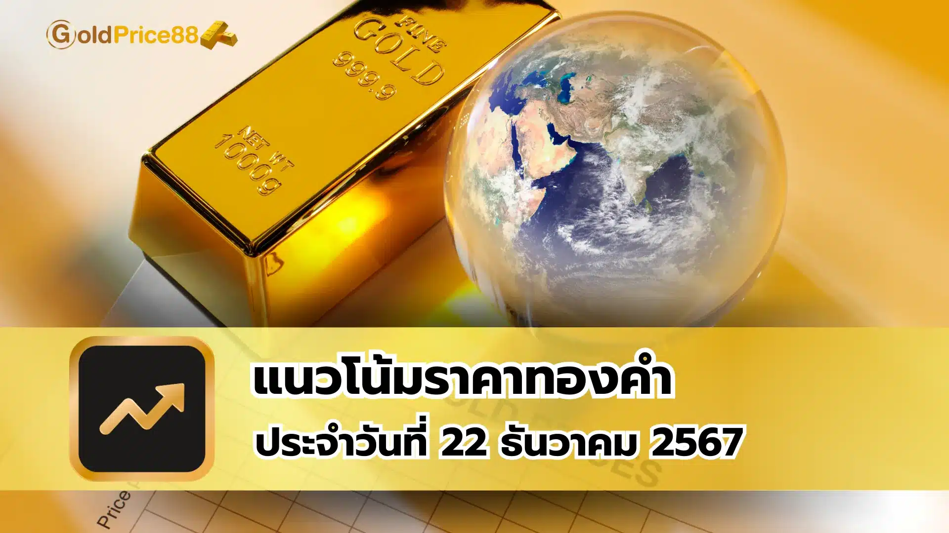 แนวโน้มราคาทองคำ ประจำวันที่ 22 ธันวาคม 2567
