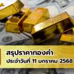 สรุปราคาทองคำ ประจำวันที่ 11 มกราคม 2568