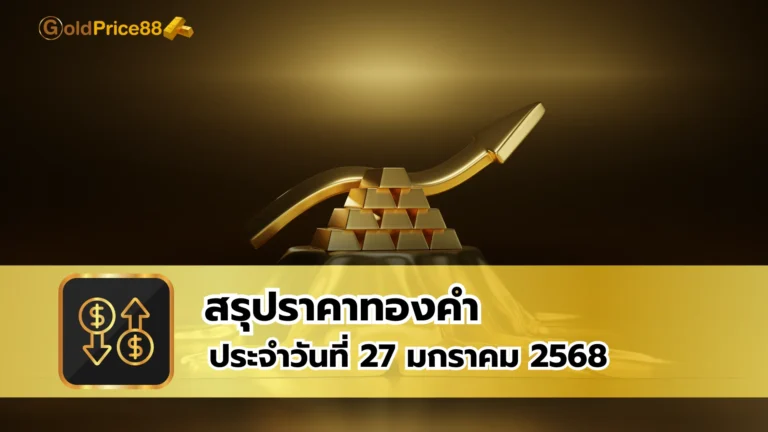 สรุปราคาทองคำ ประจำวันที่ 27 มกราคม 2568