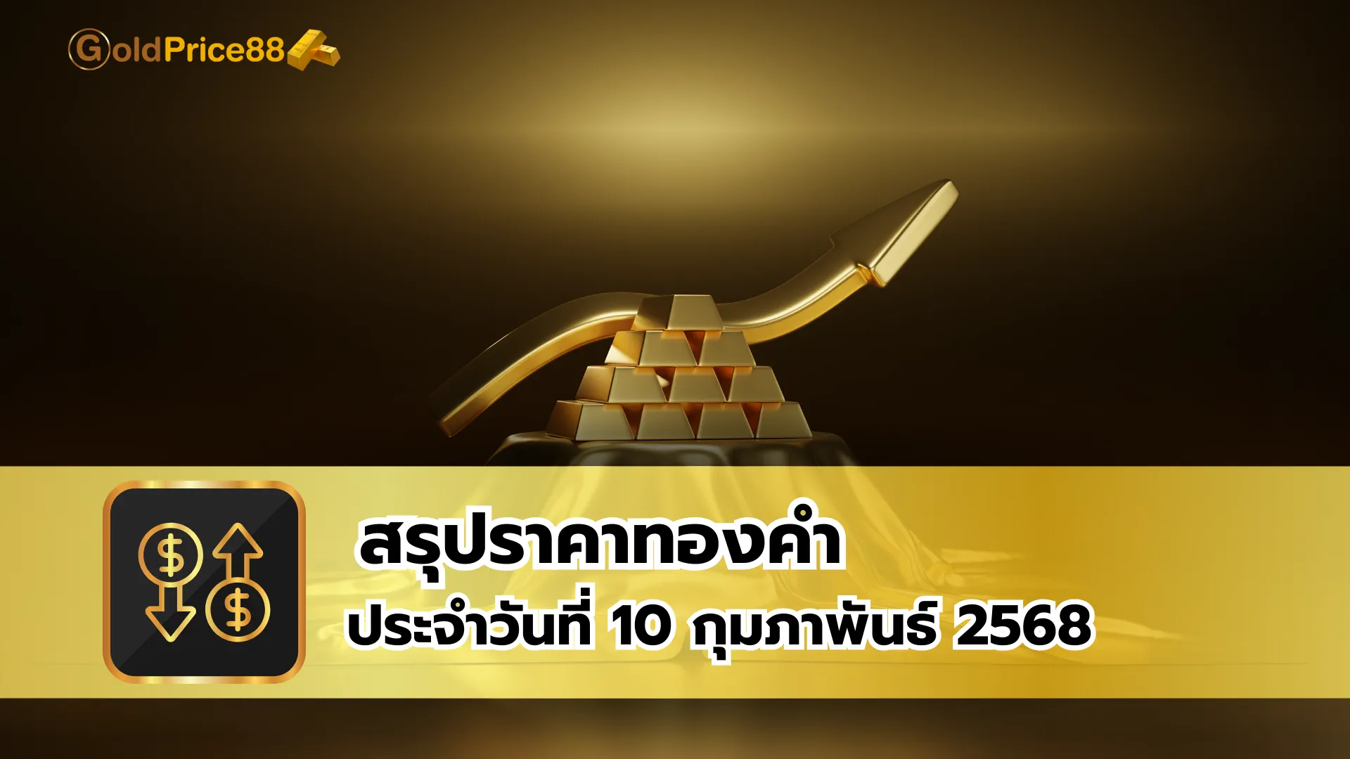 สรุปราคาทองคำ ประจำวันที่ 10 กุมภาพันธ์ 2568