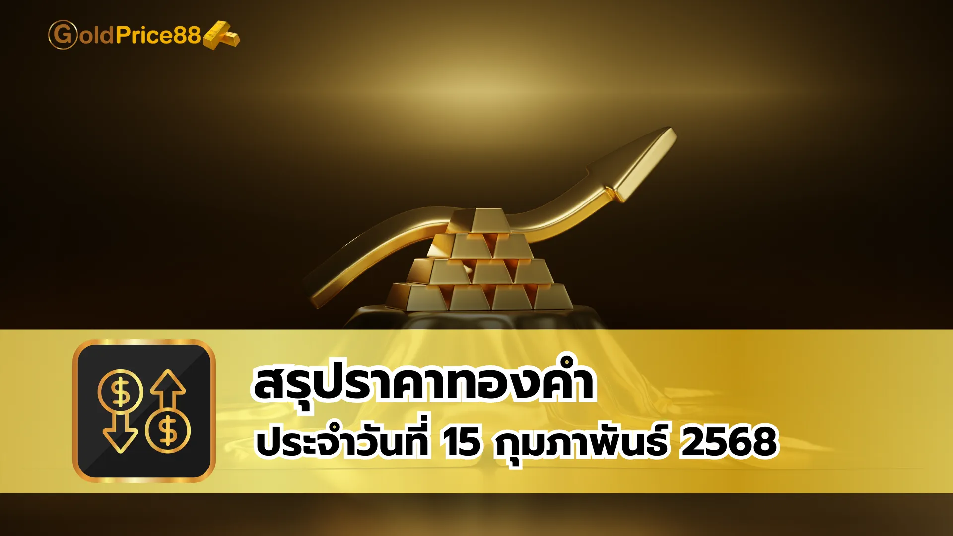 สรุปราคาทองคำ ประจำวันที่ 15 กุมภาพันธ์ 2568