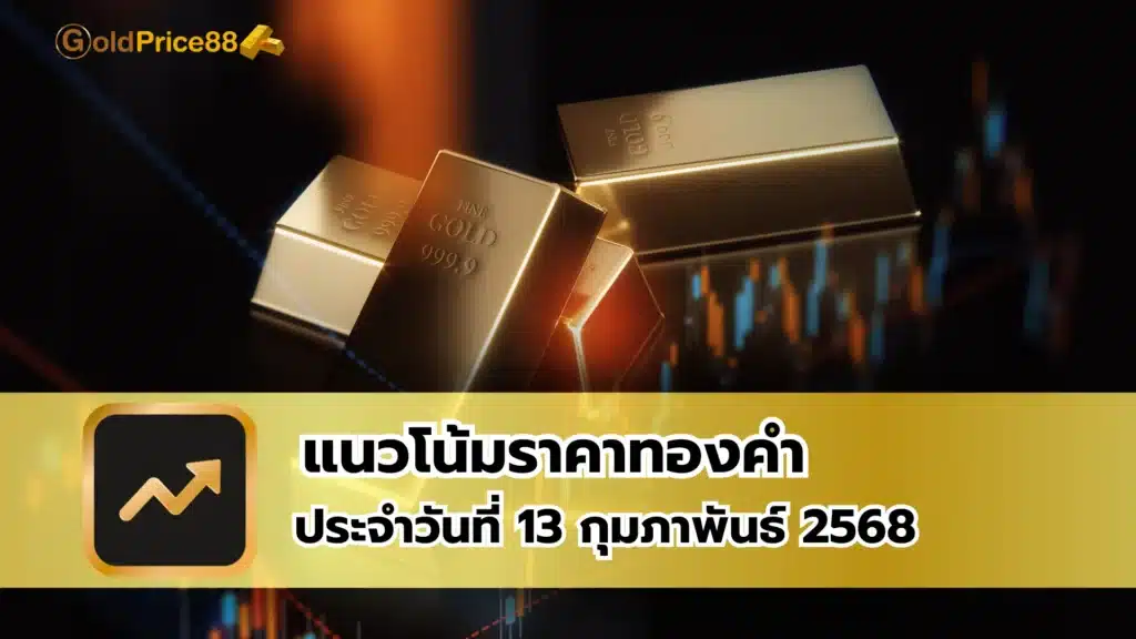 แนวโน้มราคาทองคำ ประจำวันที่ 13 กุมภาพันธ์ 2568